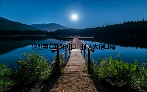 这些菜肴新鲜可口, 让人大饱口福