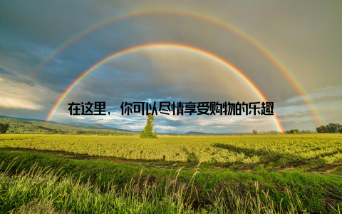 在这里, 你可以尽情享受购物的乐趣