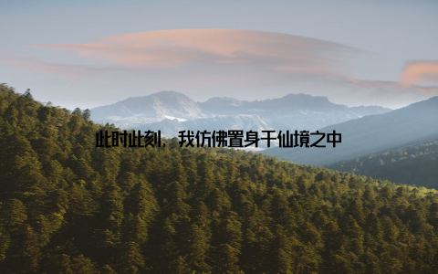此时此刻, 我仿佛置身于仙境之中