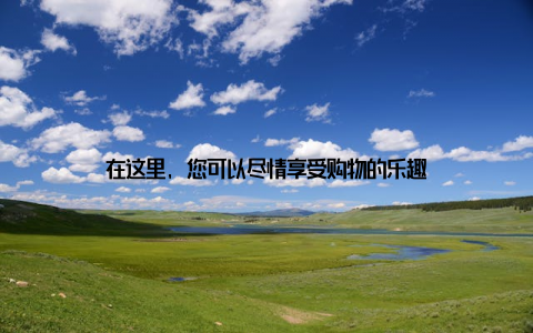 在这里, 您可以尽情享受购物的乐趣