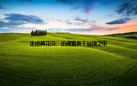 走进黄花沟, 仿佛置身于仙境之中