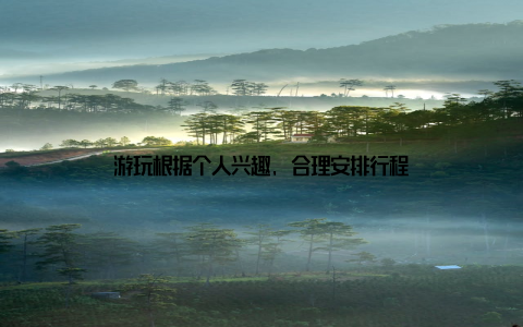 游玩根据个人兴趣, 合理安排行程
