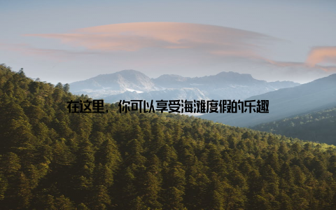 在这里, 你可以享受海滩度假的乐趣