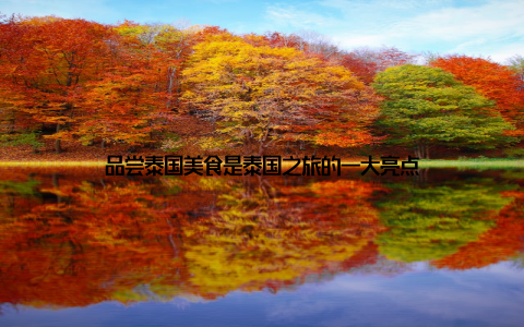 品尝泰国美食是泰国之旅的一大亮点