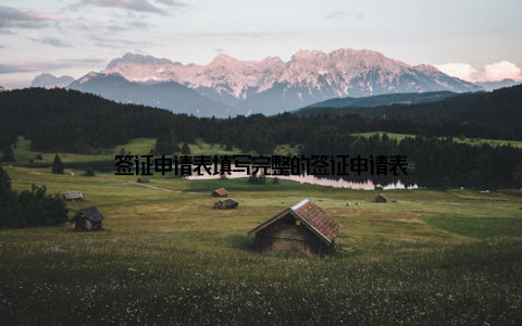 签证申请表填写完整的签证申请表