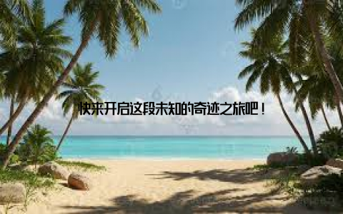 快来开启这段未知的奇迹之旅吧!