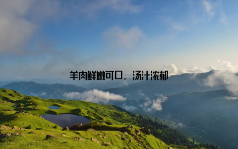 羊肉鲜嫩可口, 汤汁浓郁